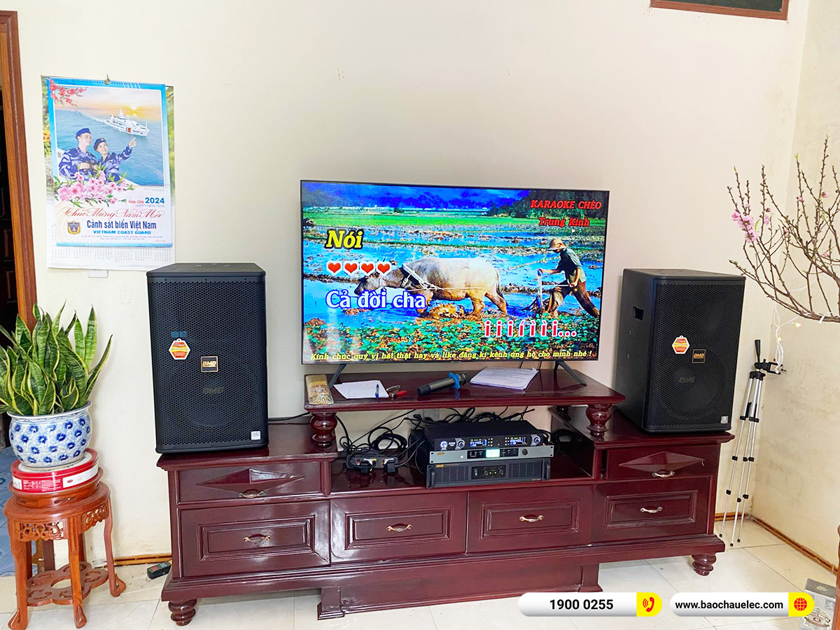 Lắp đặt d&agrave;n karaoke BMB hơn 58tr cho ch&uacute; Du&acirc;n tại Th&aacute;i B&igrave;nh (BMB 1212SE, DAD 950, KSP50) 
