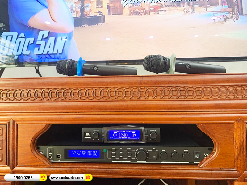 Lắp đặt d&agrave;n karaoke JBL gần 65tr cho ch&uacute; Ngọc tại H&agrave; Nội (JBL XS10, JBL V6, JBL VX8, JBl A120P, JBL VM300)