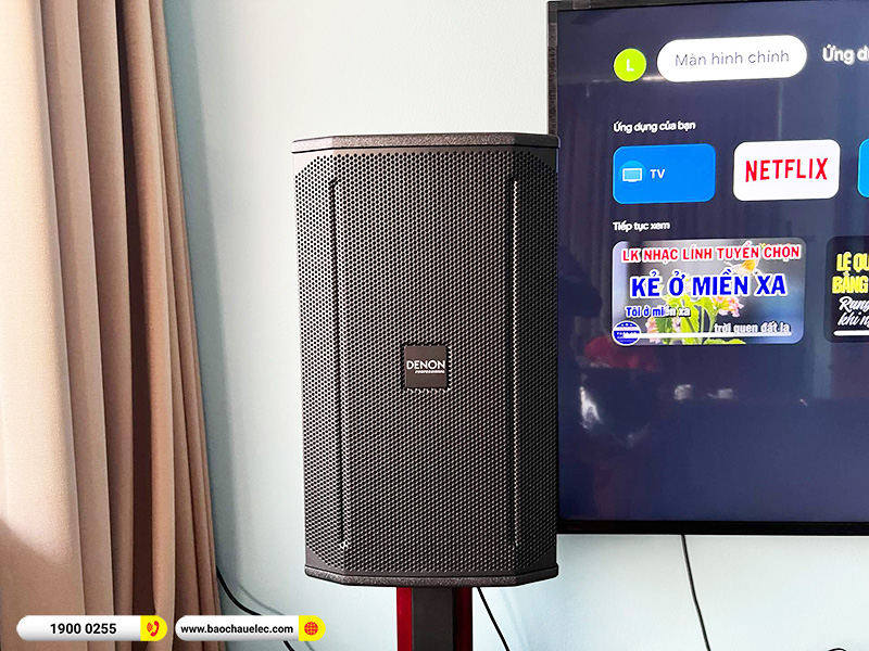 Lắp đặt d&agrave;n karaoke Denon hơn 38tr cho ch&uacute; Tuệ tại H&agrave; Nội (Denon Pro DN510, Denon Pro DP-N1600, SW612B)