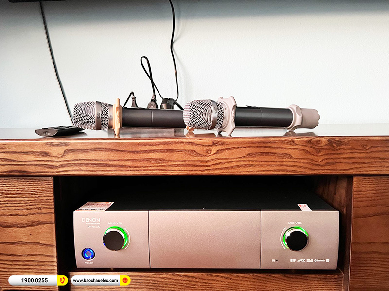 Lắp đặt d&agrave;n karaoke Denon hơn 38tr cho ch&uacute; Tuệ tại H&agrave; Nội (Denon Pro DN510, Denon Pro DP-N1600, SW612B)