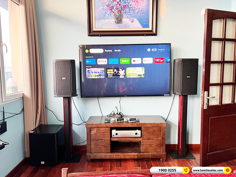 Lắp đặt d&agrave;n karaoke Denon hơn 38tr cho ch&uacute; Tuệ tại H&agrave; Nội (Denon Pro DN510, Denon Pro DP-N1600, SW612B)