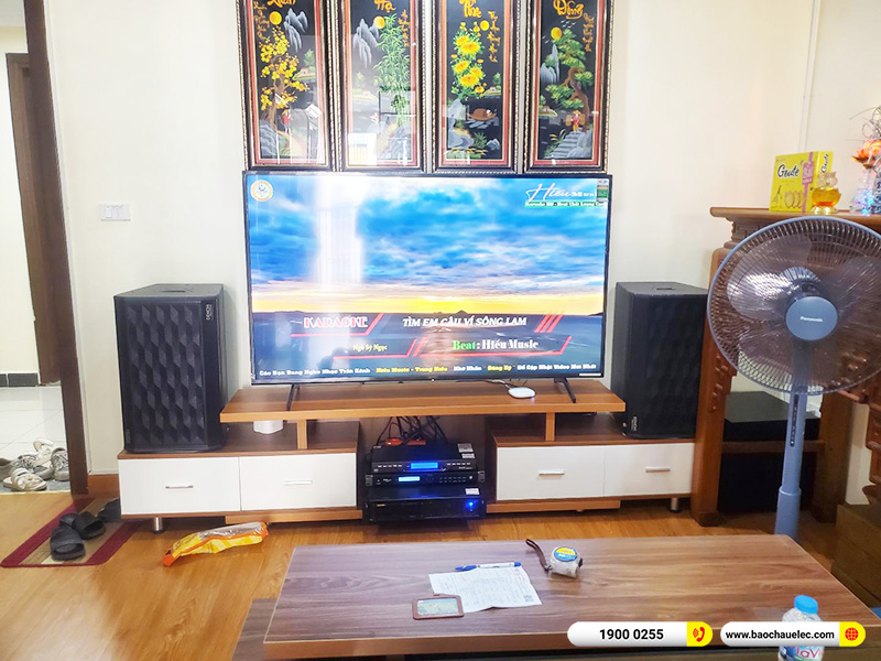 Lắp đặt d&agrave;n karaoke Denon hơn 34tr cho c&ocirc; Thủy tại H&agrave; Nội (Denon DP-R312, VM620A, KP500, SW212, U900 Plus X)