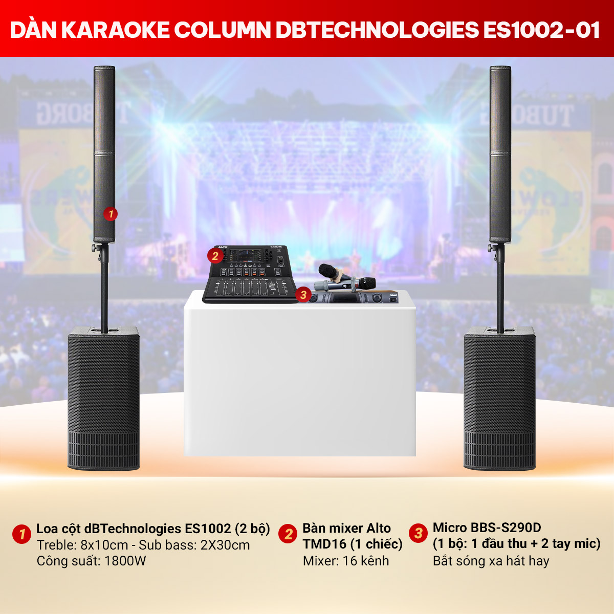 D&agrave;n karaoke Column dBTechnologies ES1002-01
