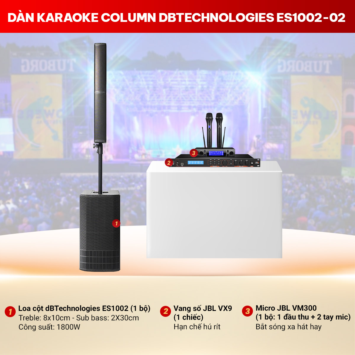 D&agrave;n karaoke Column dBTechnologies ES1002-02