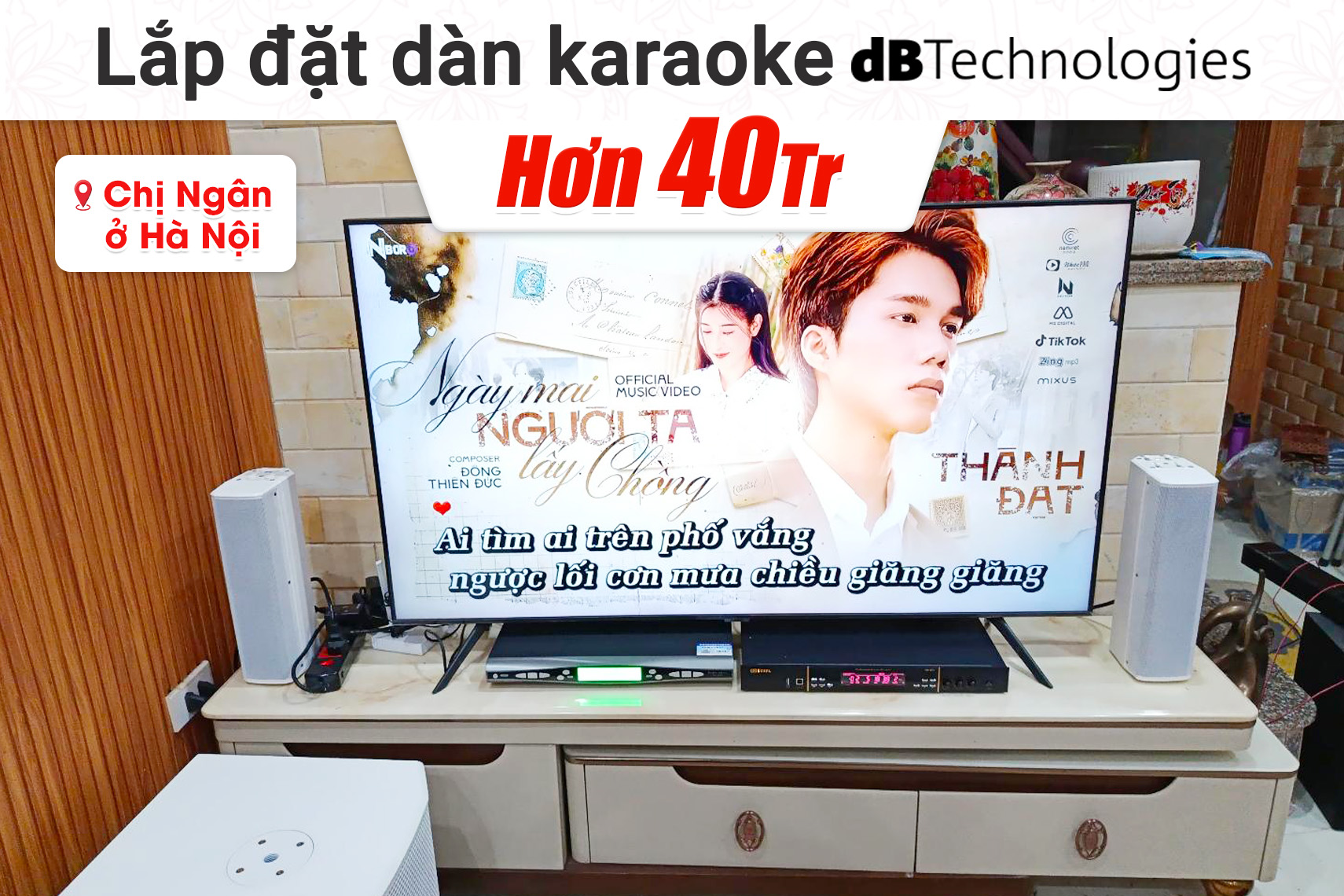 Lắp đặt dàn karaoke dBTechnologies hơn 40tr cho chị Ngân tại Hà Nội