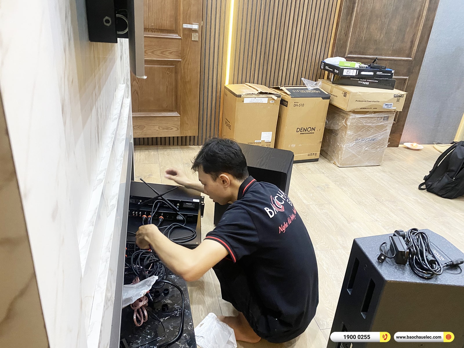 Lắp đặt d&agrave;n karaoke Denon hơn 40tr cho anh B&igrave;nh tại TPHCM