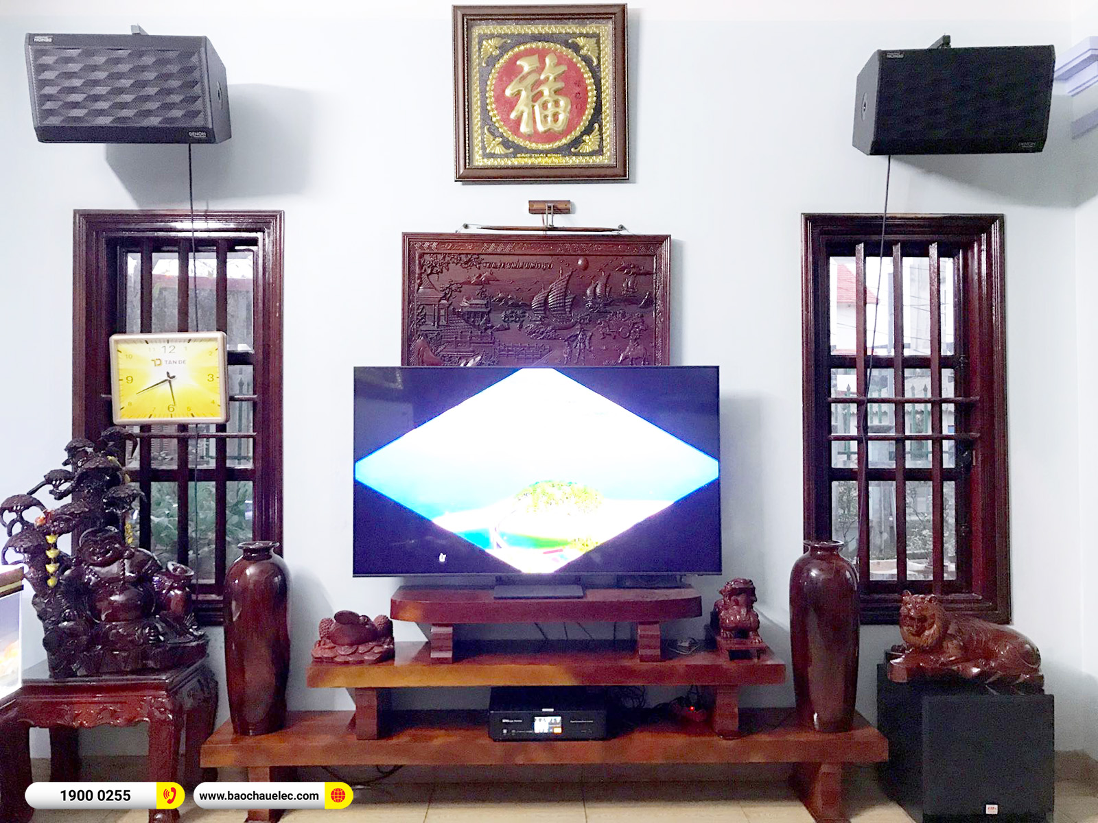 Lắp đặt d&agrave;n karaoke Denon hơn 32tr cho anh Hướng tại Nam Định 