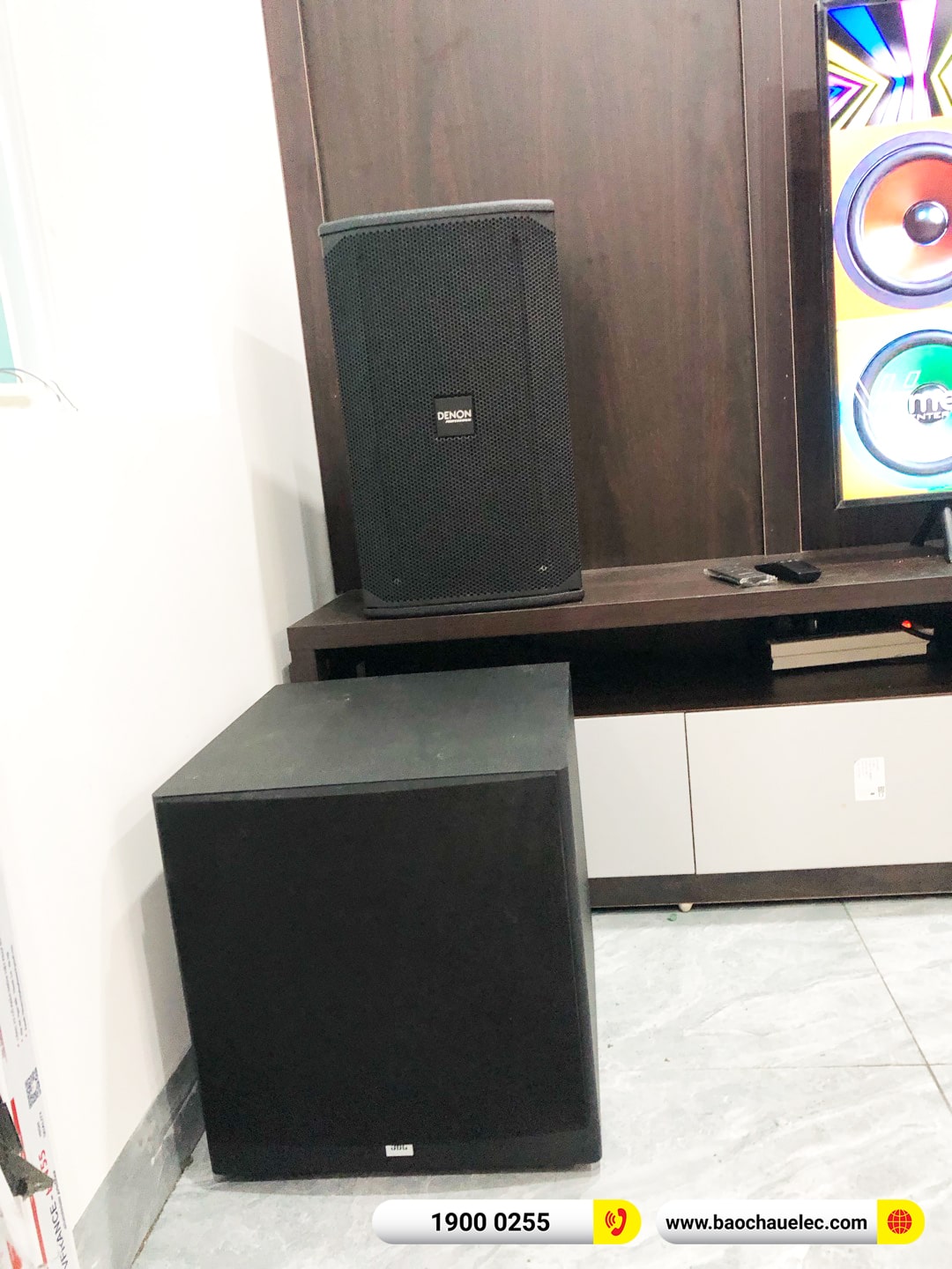 Lắp đặt d&agrave;n karaoke Denon gần 40tr cho anh Phong tại H&agrave; Nội (Denon DN510, Denon DP-N1600, JBL A120P) 