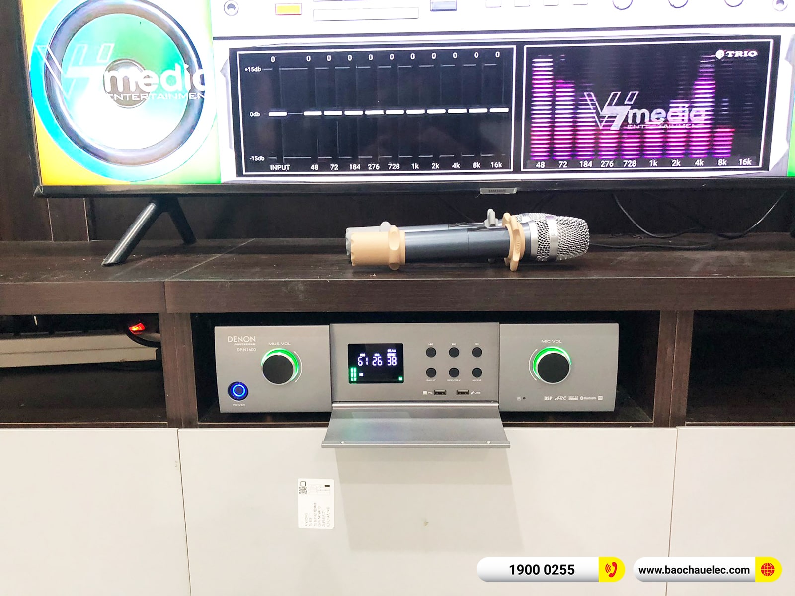 Lắp đặt d&agrave;n karaoke Denon gần 40tr cho anh Phong tại H&agrave; Nội (Denon DN510, Denon DP-N1600, JBL A120P) 