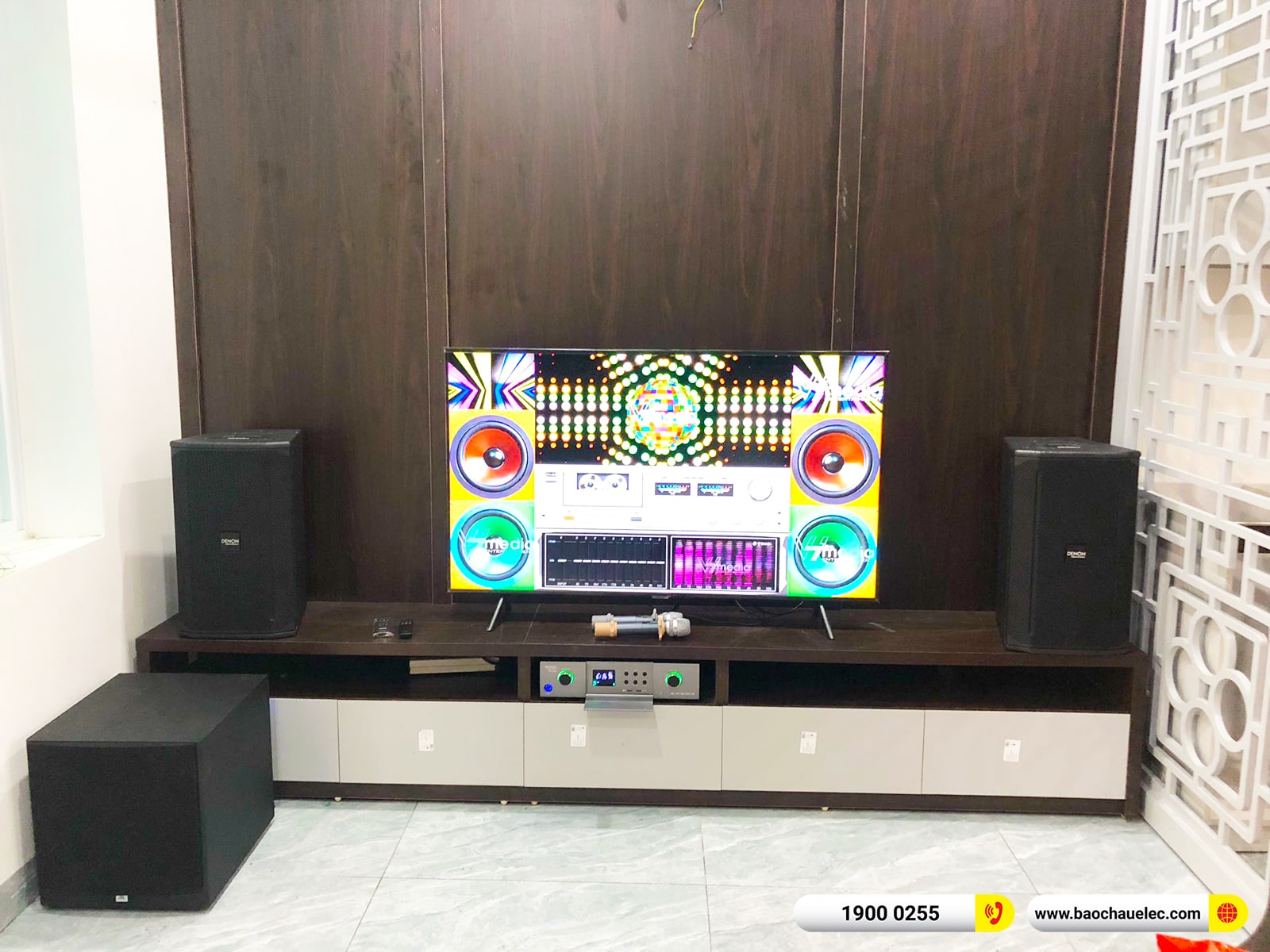 Lắp đặt d&agrave;n karaoke Denon gần 40tr cho anh Phong tại H&agrave; Nội (Denon DN510, Denon DP-N1600, JBL A120P) 