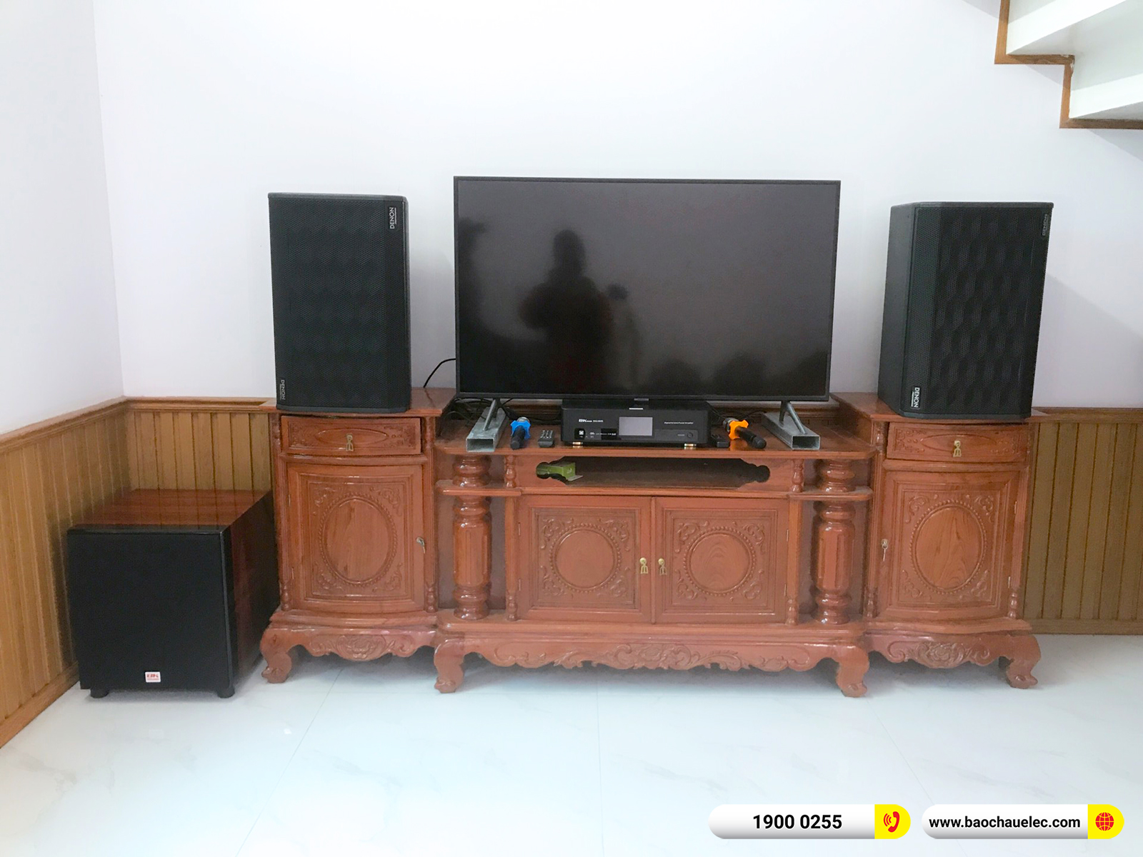 Lắp đặt d&agrave;n karaoke Denon hơn 33tr cho anh Thao tại Th&aacute;i B&igrave;nh (Denon Pro DP-312, BKSound DKA 8500, SW815)