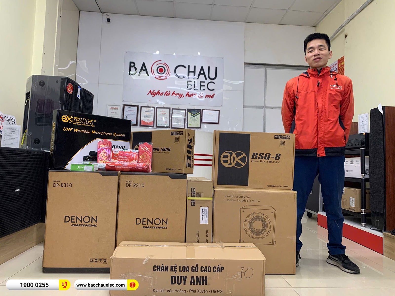 Lắp đặt d&agrave;n karaoke Denon gần 41tr cho anh Thuật tại Bắc Giang
