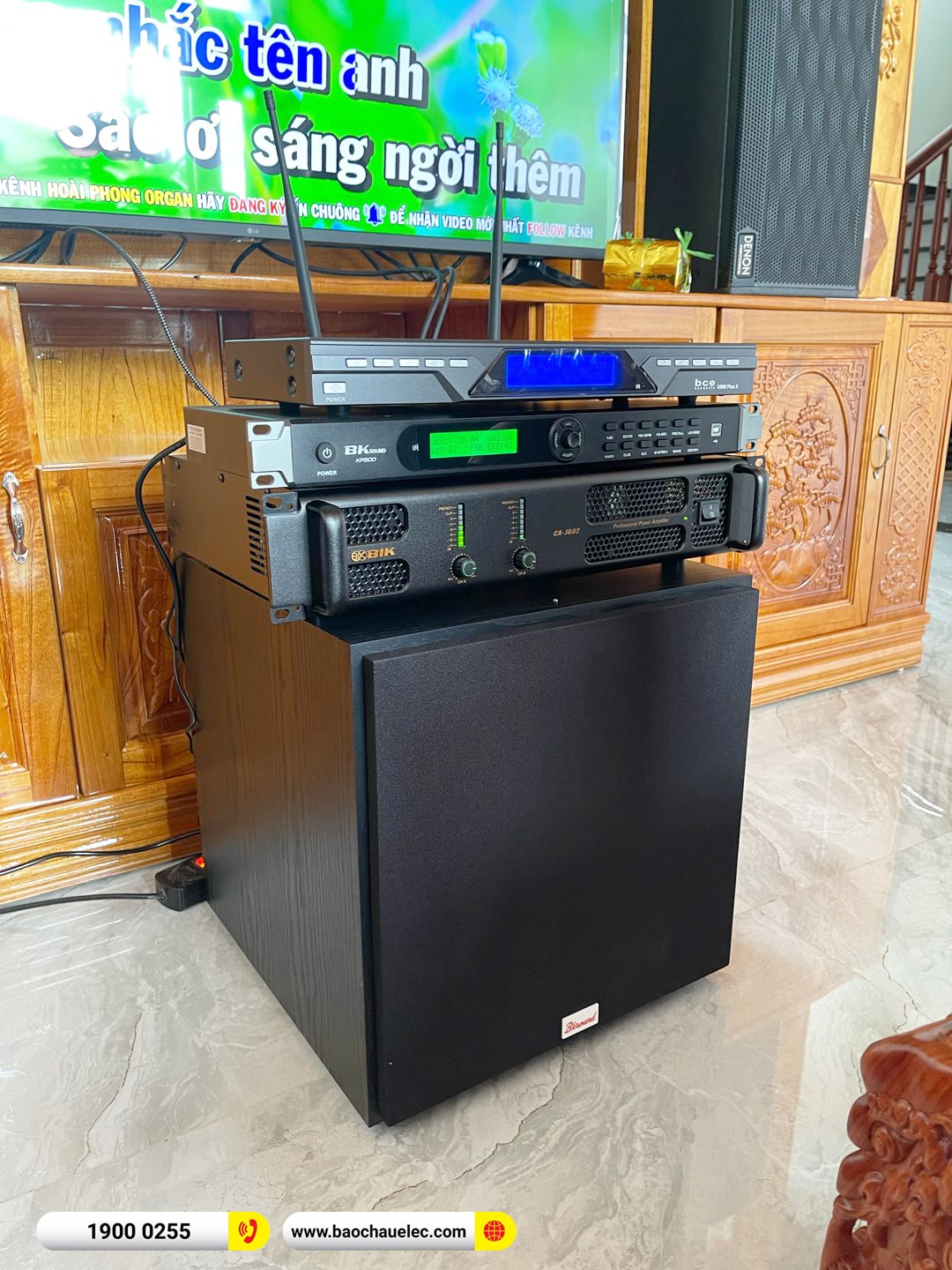 Lắp đặt d&agrave;n karaoke Denon hơn 22tr cho anh Tiến tại Ph&uacute; Thọ