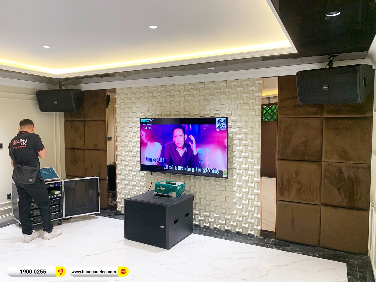 Lắp đặt dàn karaoke Denon hơn 188tr cho anh Trí tại Hà Nội