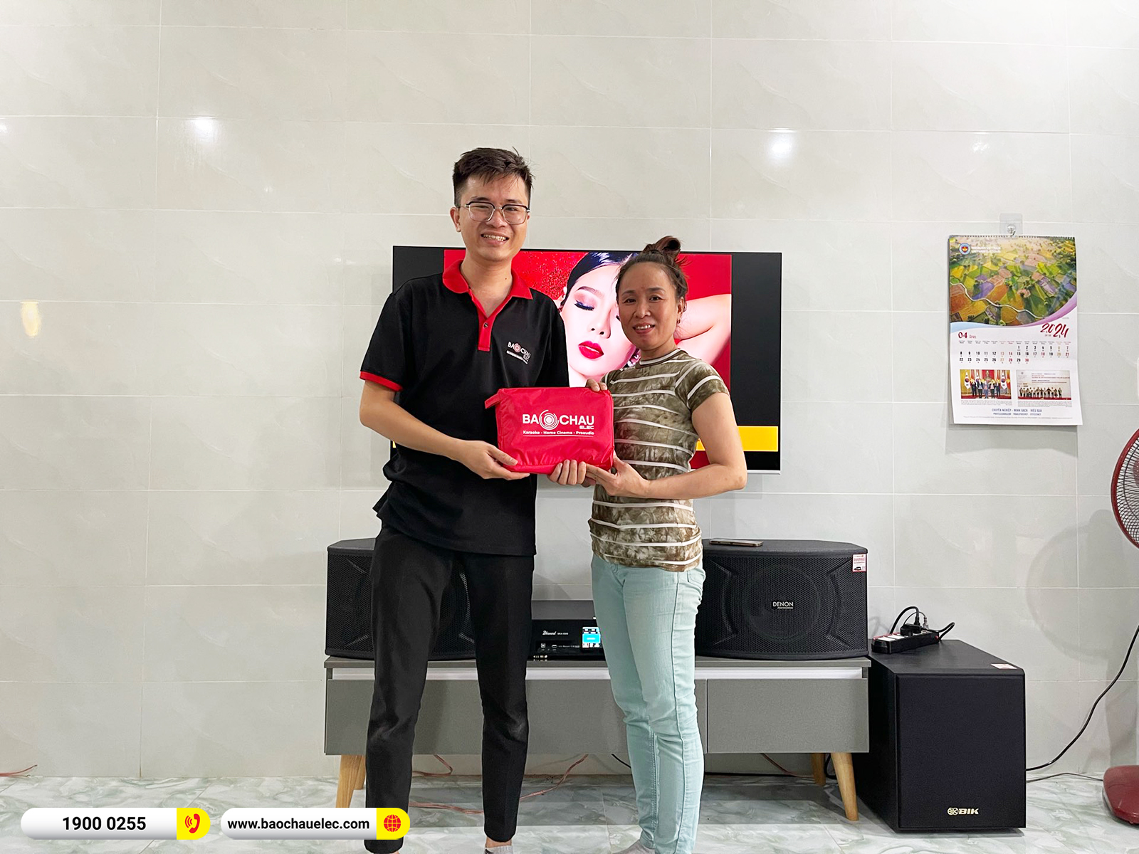 Lắp đặt d&agrave;n karaoke Denon hơn 22tr cho chị Hằng tại Đồng Nai