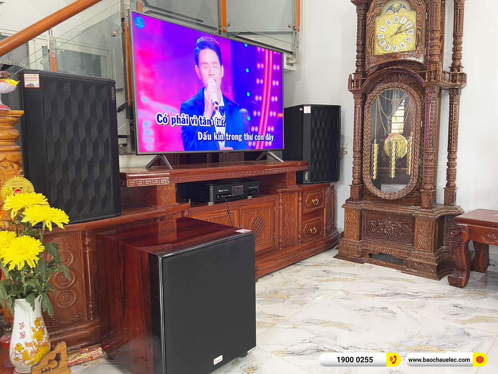 Lắp đặt dàn karaoke Denon hơn 33tr cho chị Oanh tại Đồng Nai