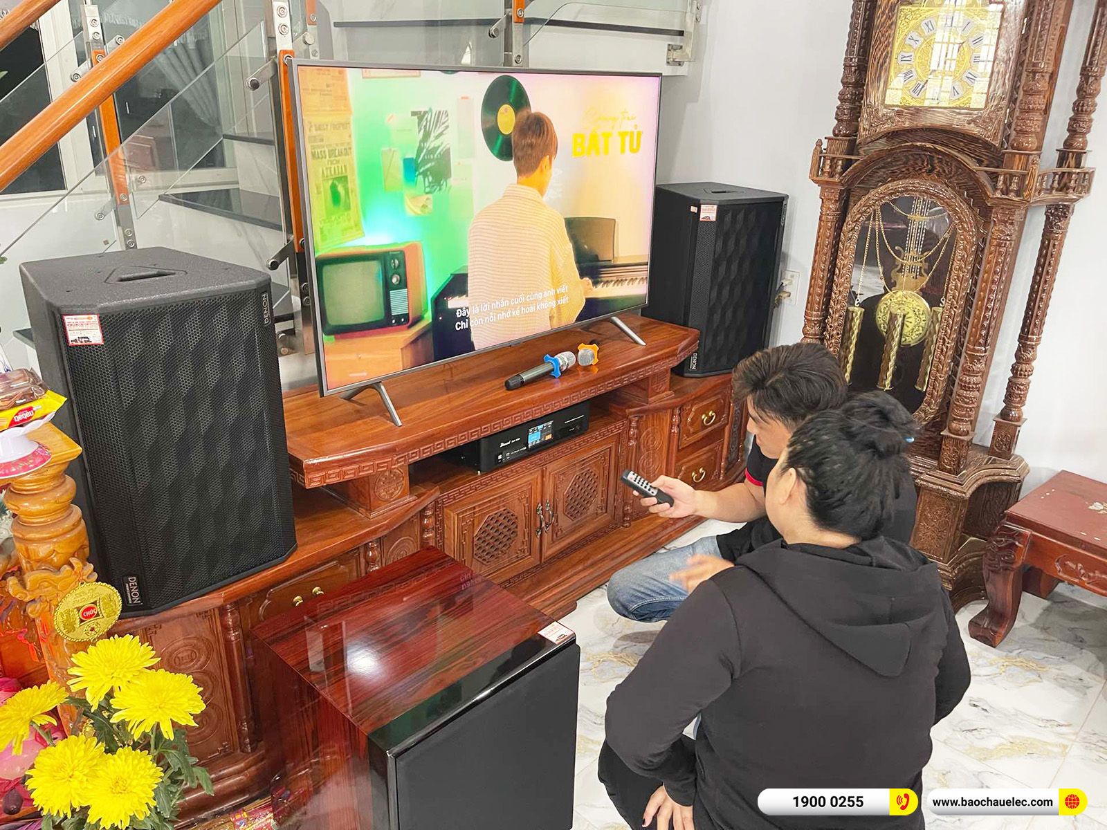 Lắp đặt dàn karaoke Denon hơn 33tr cho chị Oanh tại Đồng Nai