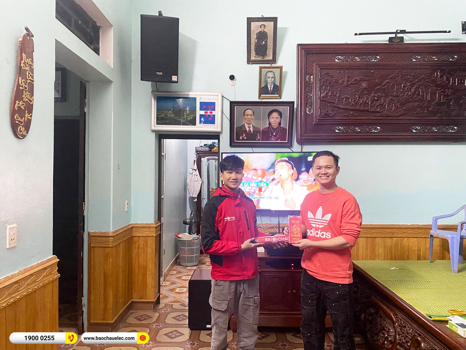 Lắp đặt d&agrave;n karaoke Denon hơn 35tr cho chị Tuyết tại Nam Định