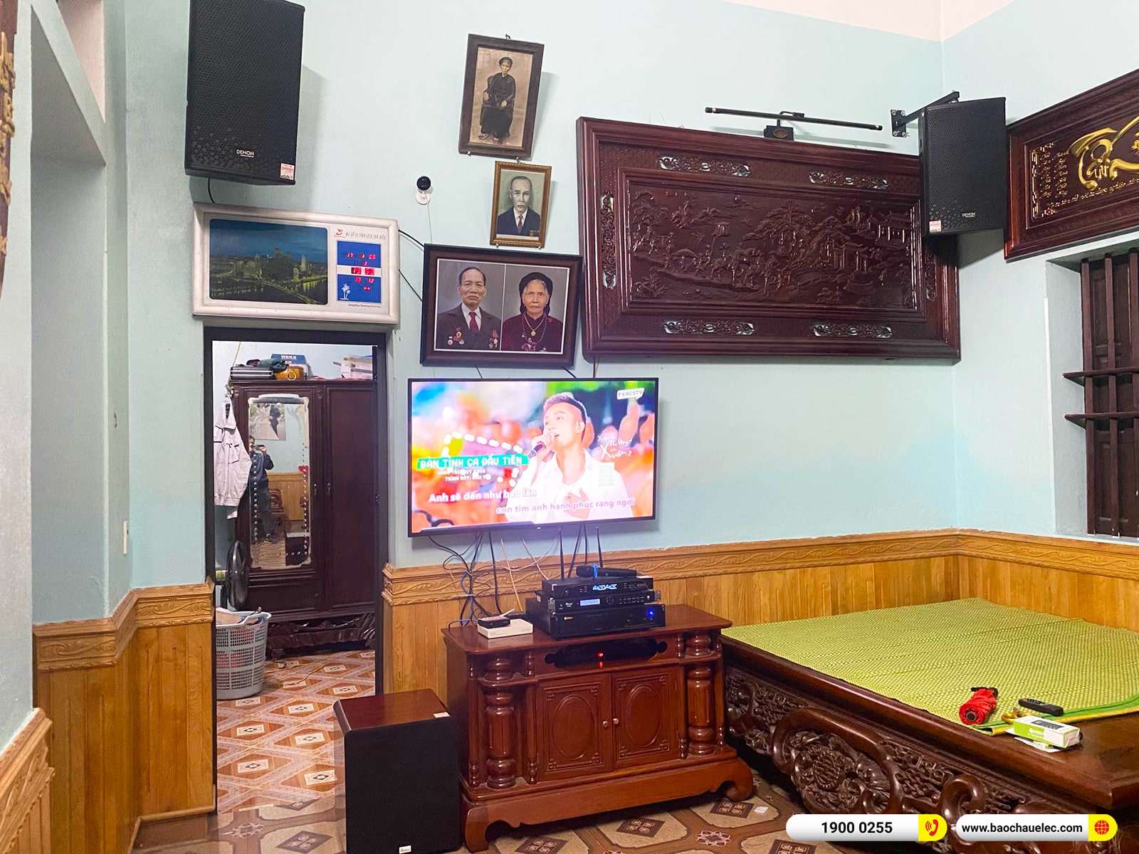 Lắp đặt d&agrave;n karaoke Denon hơn 35tr cho chị Tuyết tại Nam Định