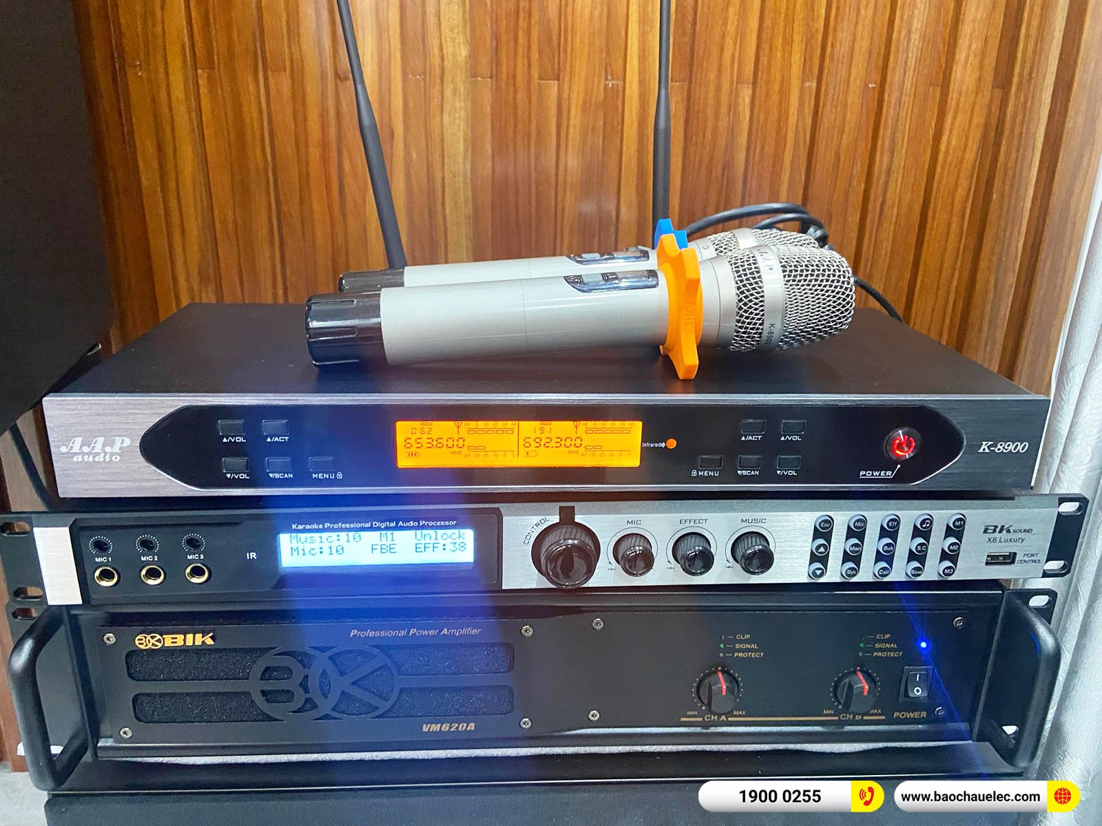 Lắp đặt d&agrave;n karaoke Denon hơn 38tr cho c&ocirc; Hương tại Hải Ph&ograve;ng (Denon DP-R312, VM620A, X6 Luxury, SW715,&hellip;)