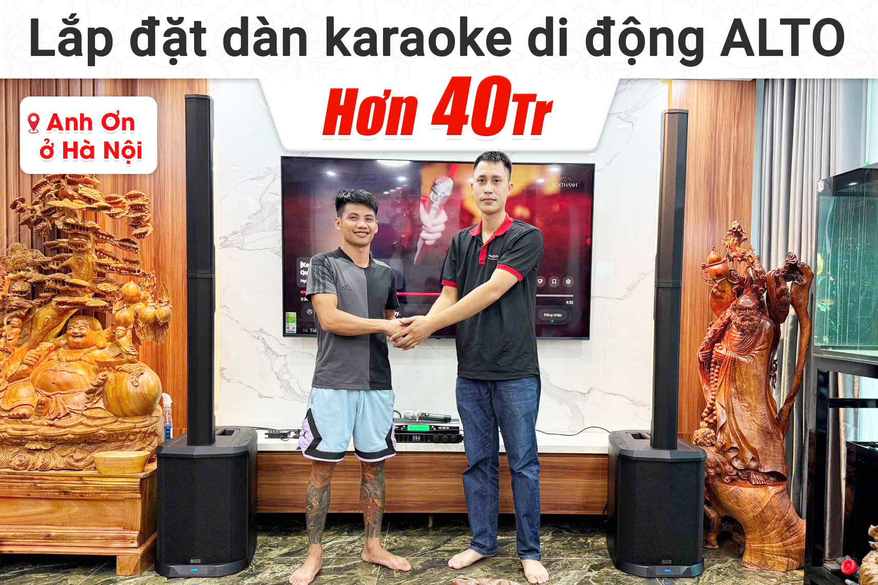 Lắp đặt dàn karaoke di động Alto hơn 166tr cho anh Ơn tại Hà Nội