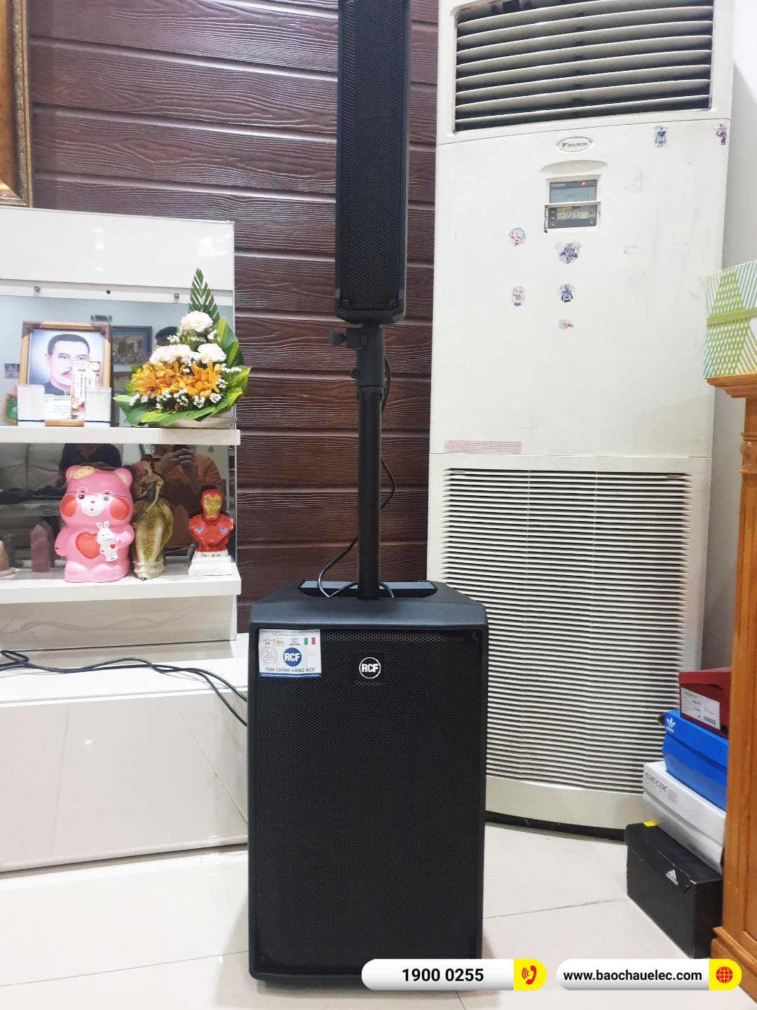 Lắp đặt d&agrave;n karaoke di động RCF gần 102tr cho anh Khải tại Đồng Nai (RCF Evox Jmix8, BPC-R500, VIP6000, AAP P8) 