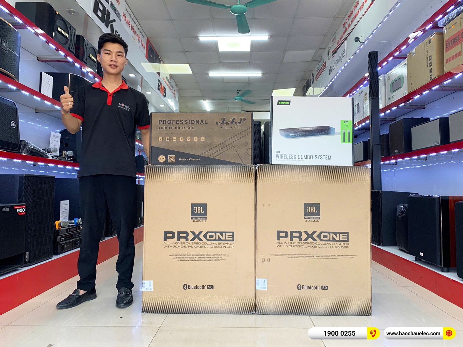 Lắp đặt d&agrave;n karaoke di động JBL hơn 100tr cho anh Sơn tại Bắc Ninh