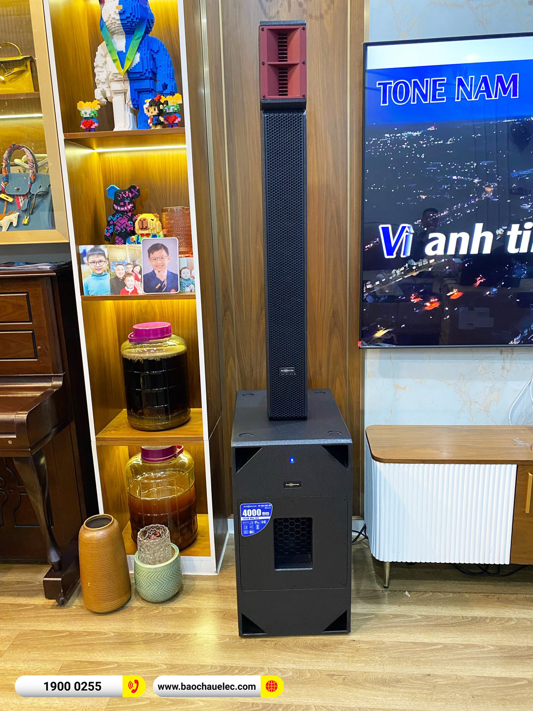 Lắp đặt d&agrave;n karaoke di động Audiocenter cho anh Đ&ocirc;ng tại H&agrave; Nội 