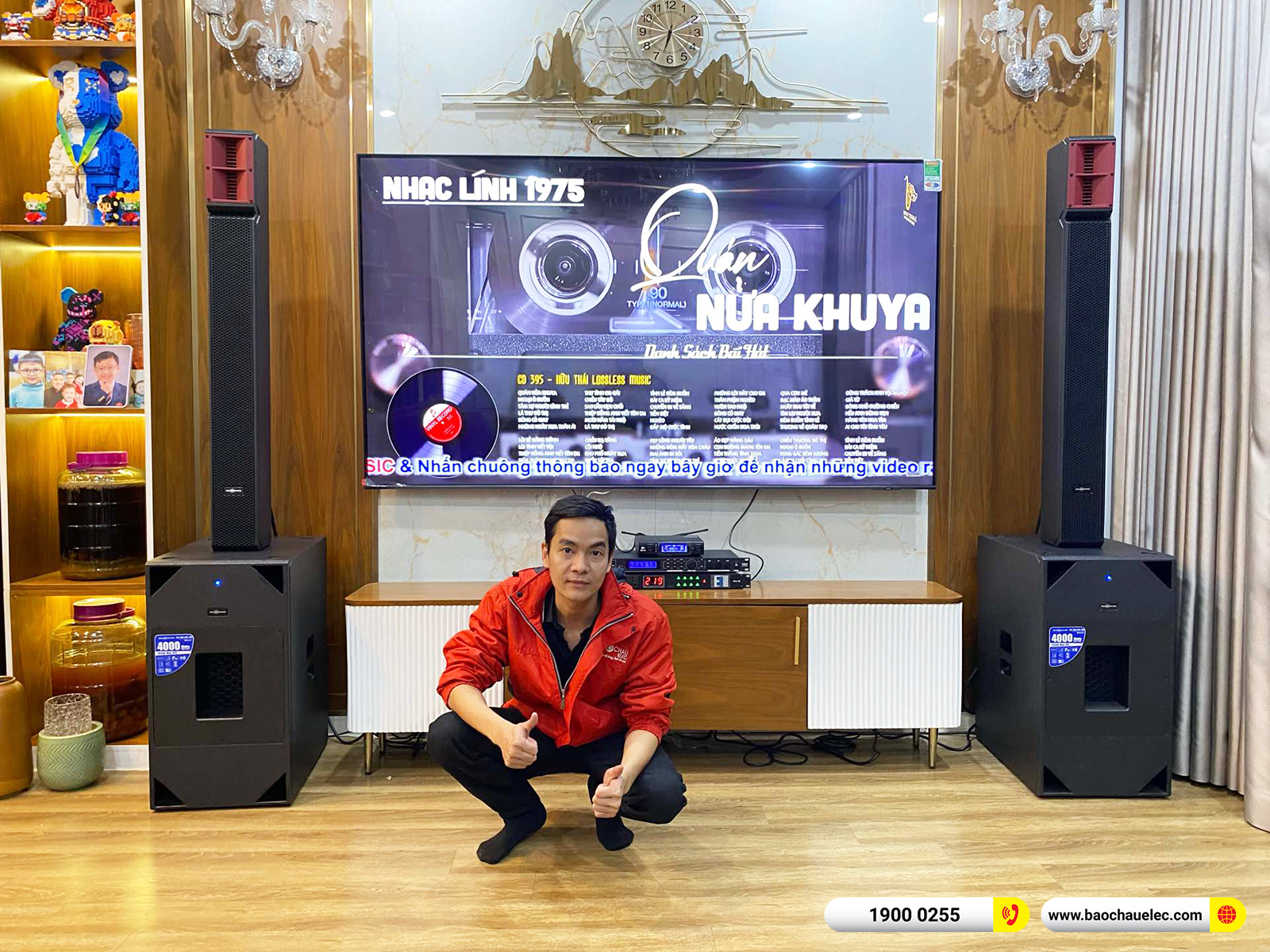 Lắp đặt d&agrave;n karaoke di động Audiocenter cho anh Đ&ocirc;ng tại H&agrave; Nội 