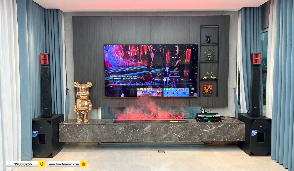 Lắp đặt d&agrave;n karaoke di động Audiocenter cho chị Th&agrave;nh tại H&agrave; Nội