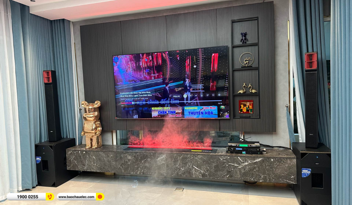 Lắp đặt d&agrave;n karaoke di động Audiocenter cho chị Th&agrave;nh tại H&agrave; Nội