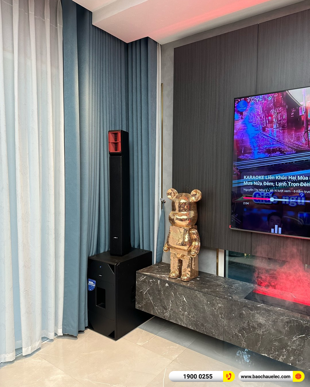 Lắp đặt d&agrave;n karaoke di động Audiocenter cho chị Th&agrave;nh tại H&agrave; Nội