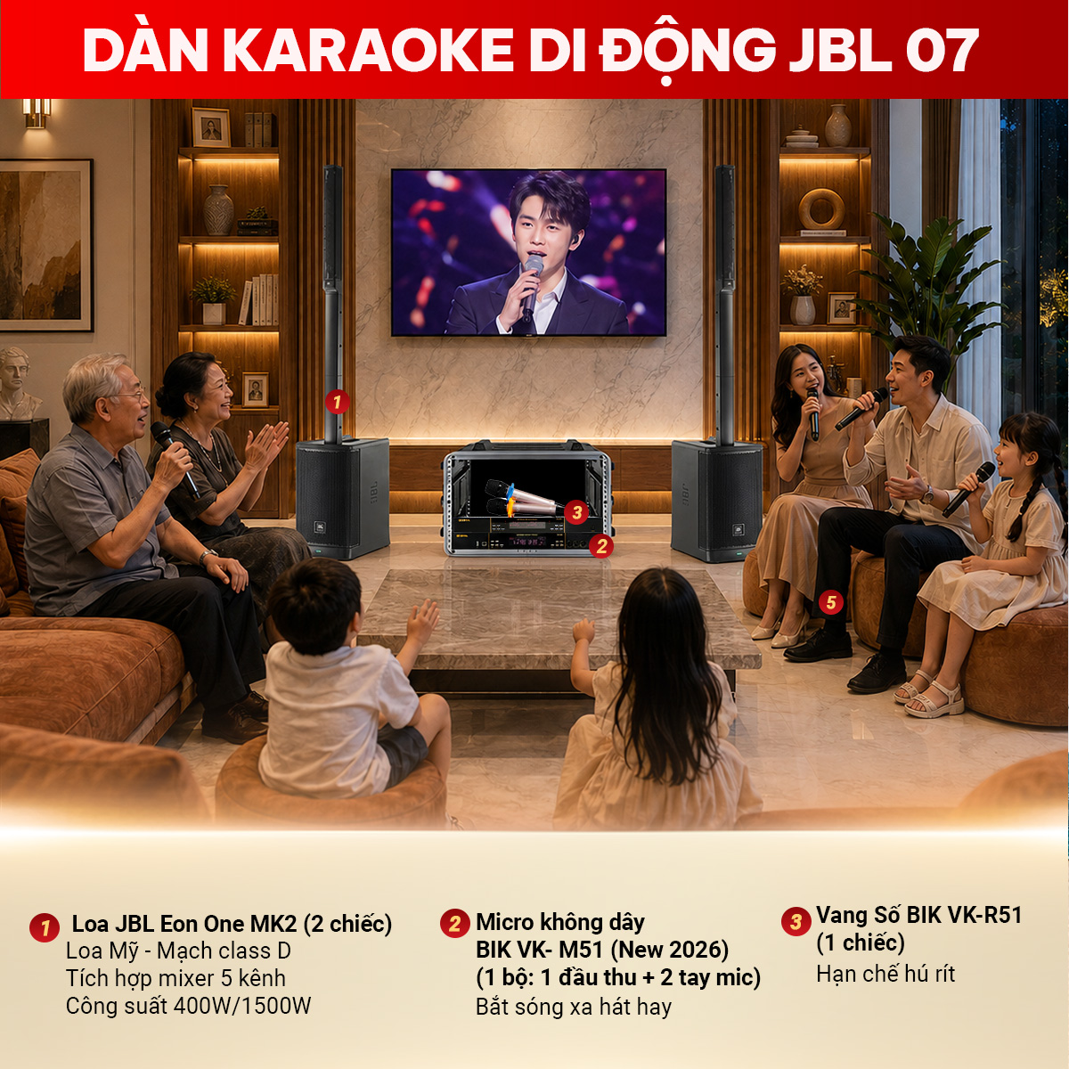 D&agrave;n karaoke di động JBL 07