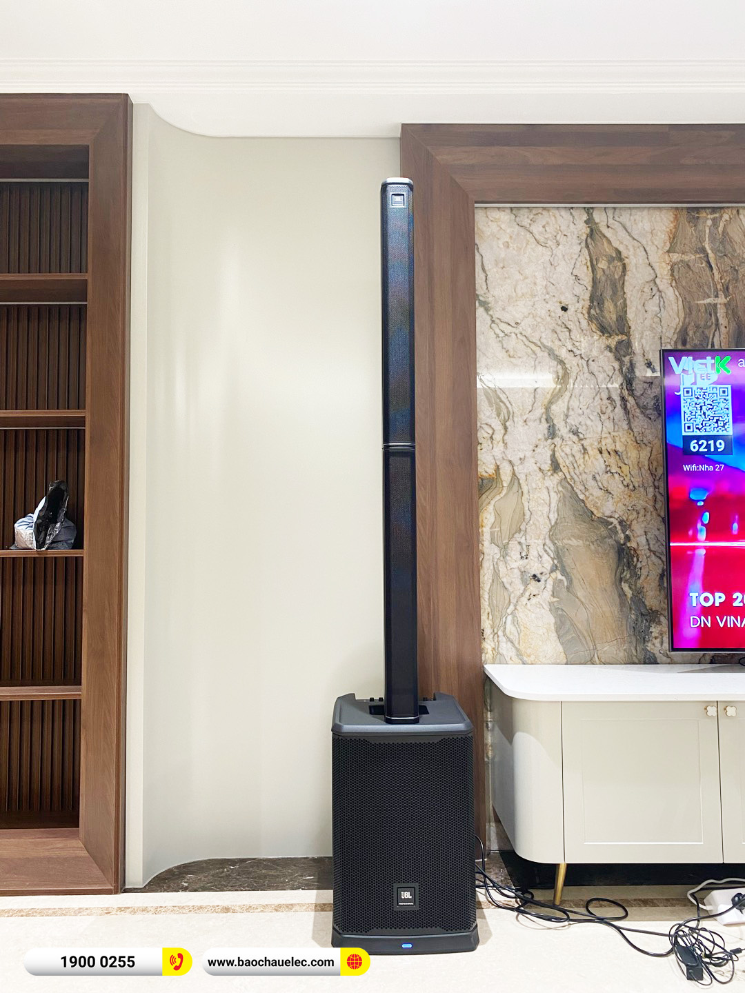 Lắp đặt d&agrave;n karaoke di động JBL hơn 105tr cho anh Lộc tại H&agrave; Nội 