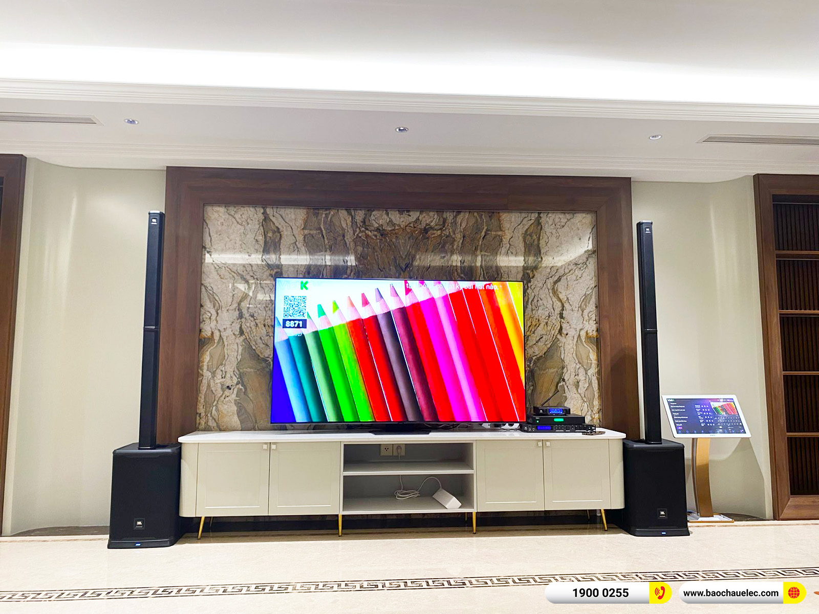 Lắp đặt d&agrave;n karaoke di động JBL hơn 105tr cho anh Lộc tại H&agrave; Nội 
