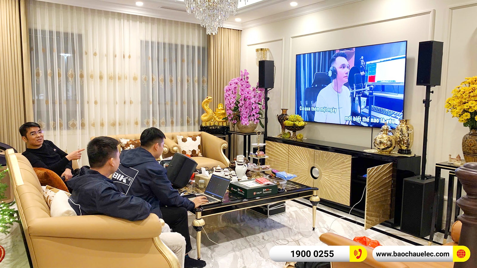 Lắp đặt d&agrave;n karaoke di động RCF cho kh&aacute;ch h&agrave;ng tại H&agrave; Nội