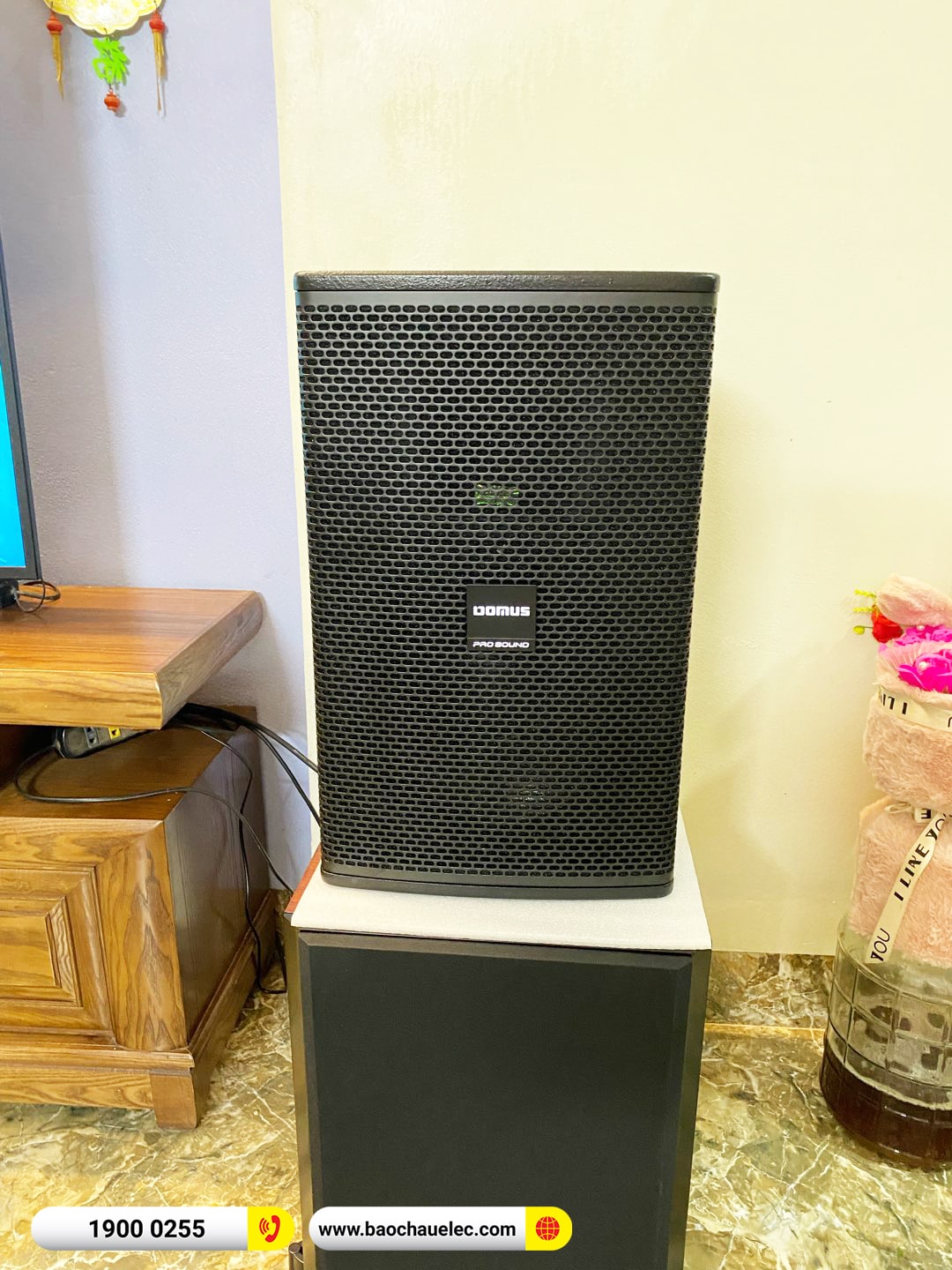 Lắp đặt d&agrave;n karaoke Domus hơn 37tr cho anh H&agrave; tại H&agrave; Nội (Domus DP6120 Max, VM620A, BPR-5600, SW612, M300)