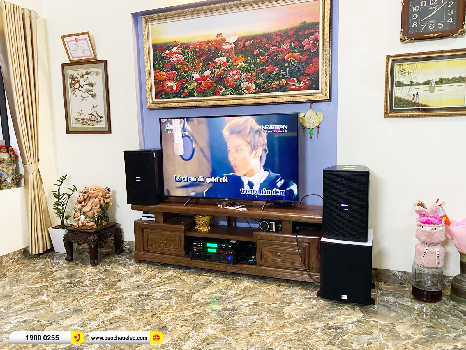 Lắp đặt d&agrave;n karaoke Domus hơn 37tr cho anh H&agrave; tại H&agrave; Nội (Domus DP6120 Max, VM620A, BPR-5600, SW612, M300)