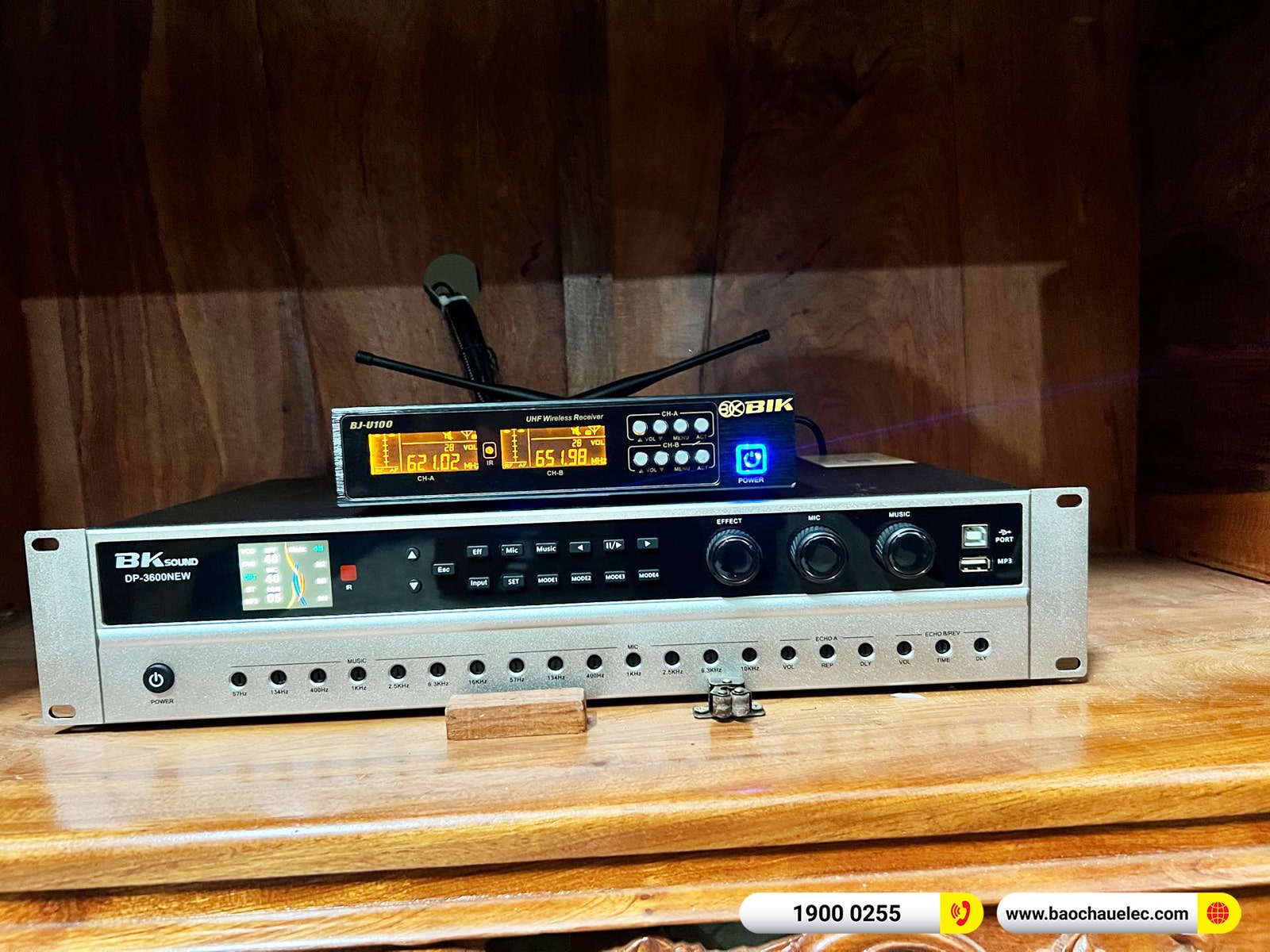 Lắp đặt d&agrave;n karaoke Domus hơn 27tr cho anh Long tại Hưng Y&ecirc;n (Domus DP6120 Max, BKSound DP3600, SW612, BJ-U100)