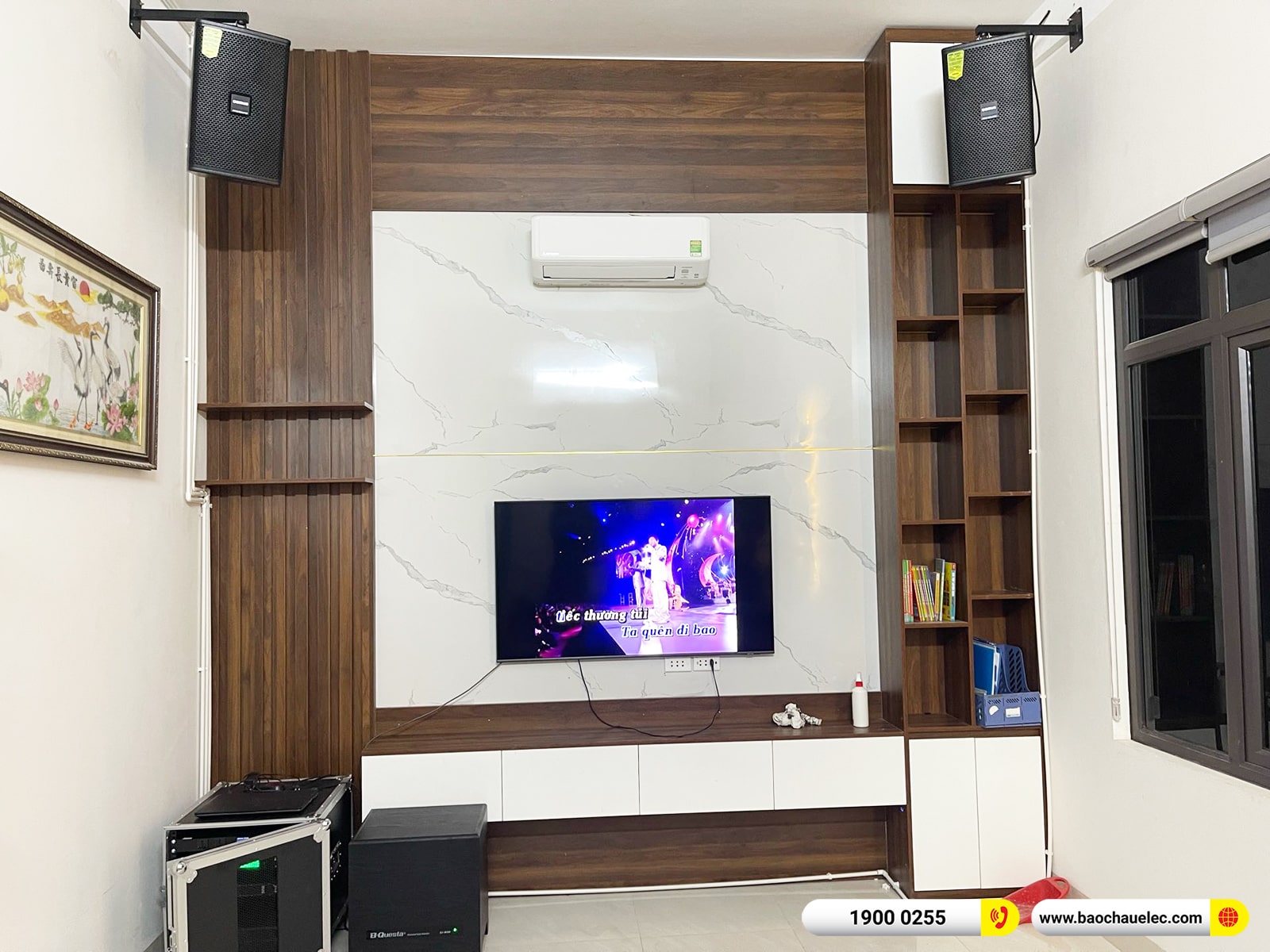 Lắp đặt d&agrave;n karaoke Domus gần 56tr cho anh Mạnh tại H&agrave; Nội (Domus DP6100 Max, CA-J604, KX180A, BJ-W30, BKSound M8)