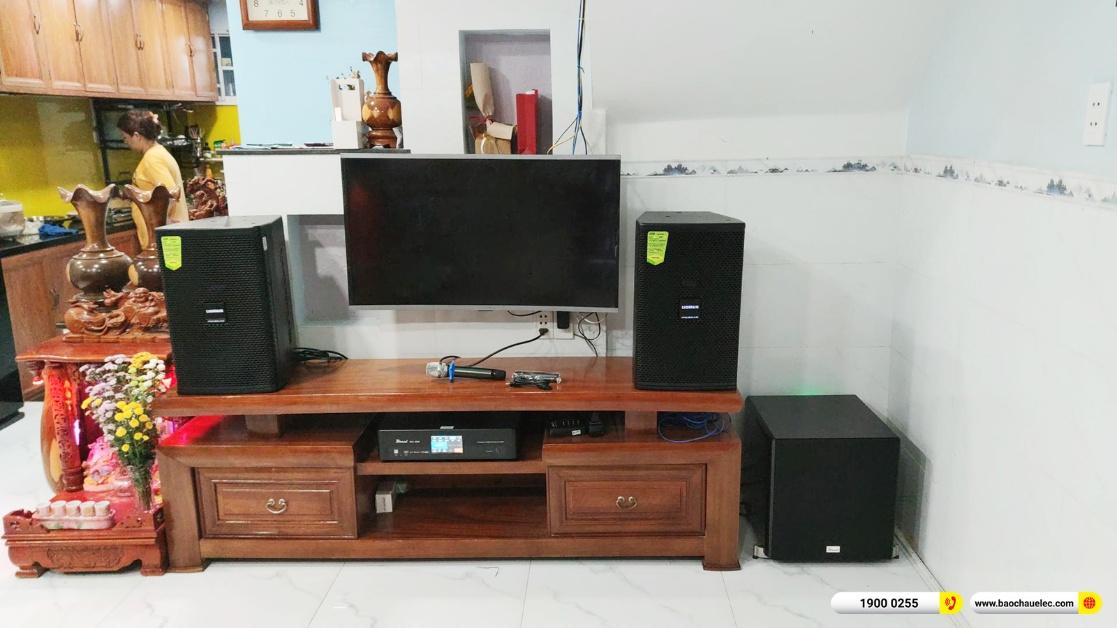 Lắp đặt d&agrave;n karaoke Domus hơn 24tr cho anh Nam tại TPHCM