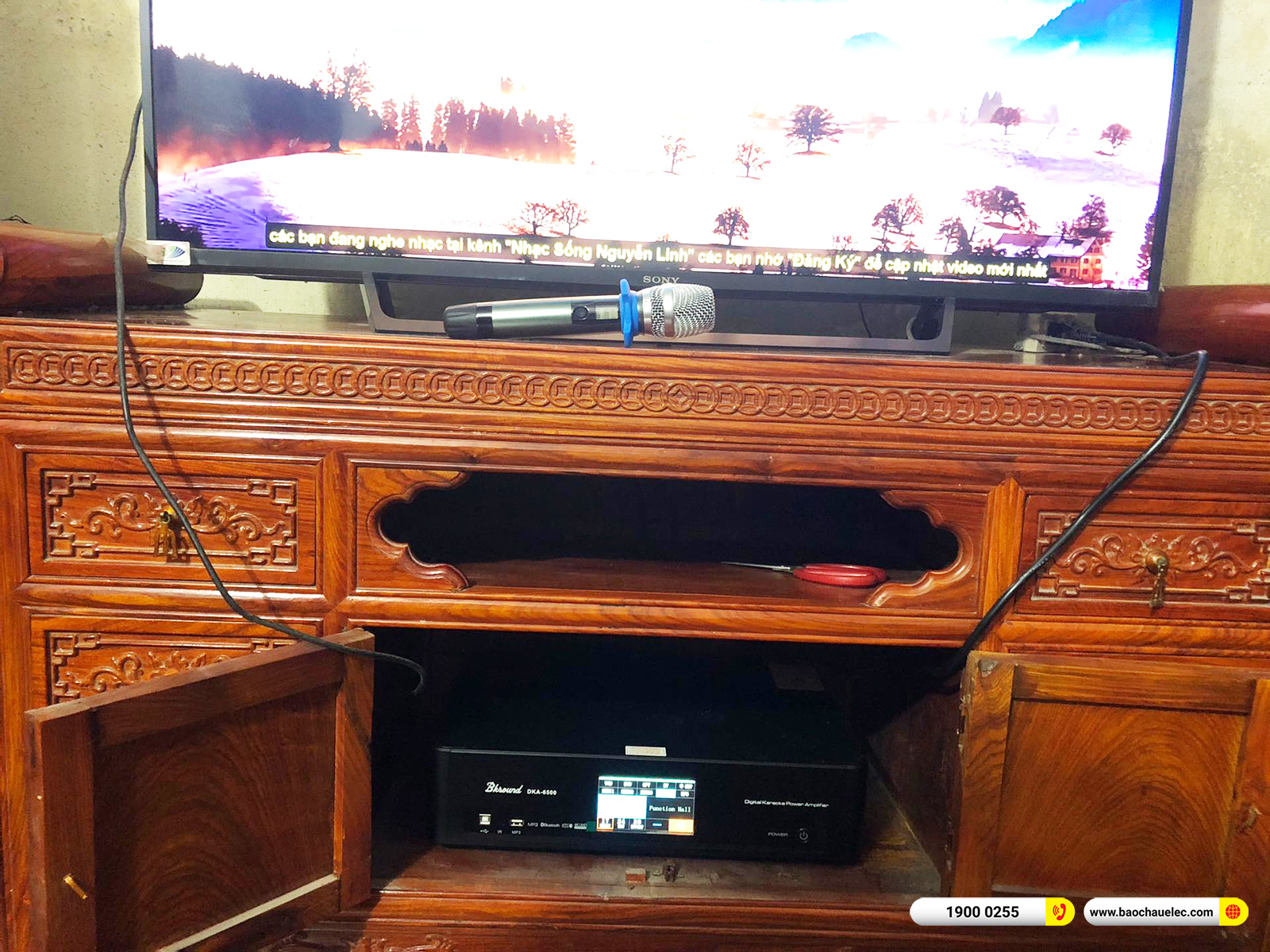 Lắp đặt d&agrave;n karaoke Domus hơn 19tr cho anh Sản tại H&agrave; Nam