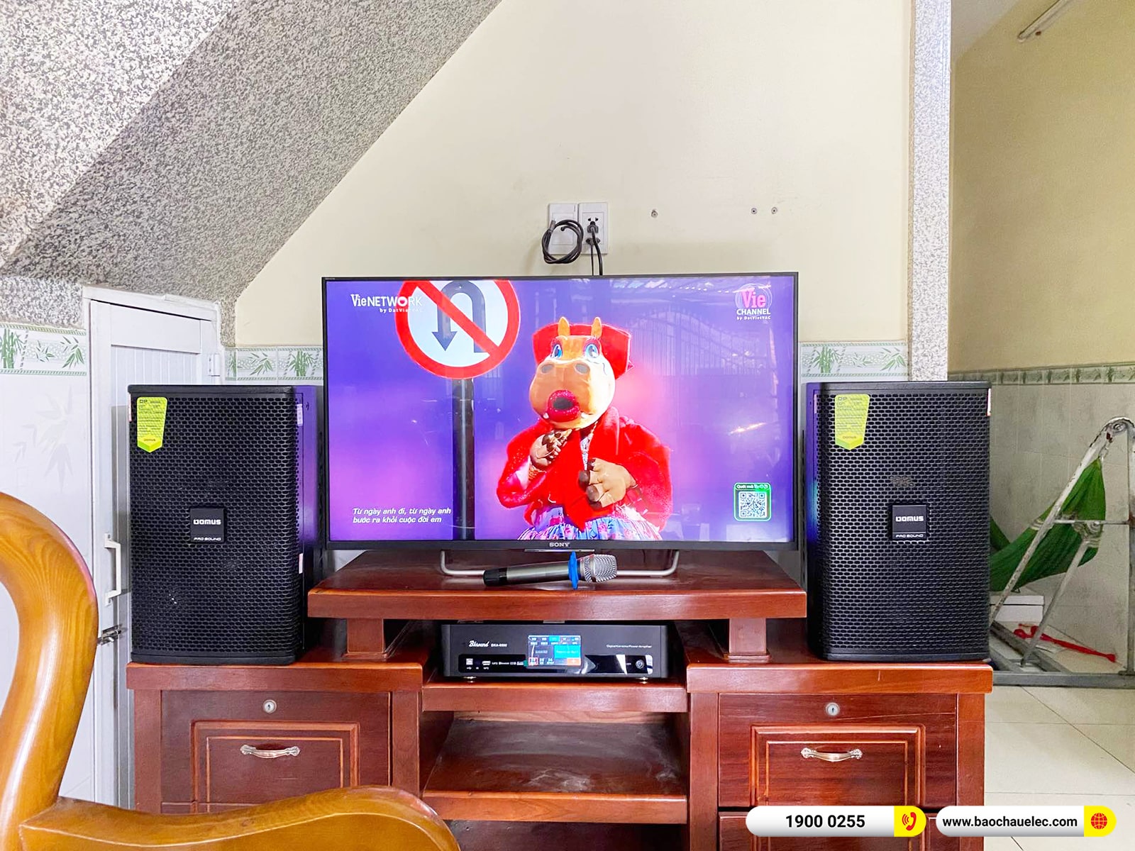 Lắp đặt d&agrave;n karaoke Domus hơn 19tr cho anh T&uacute;y tại Đồng Nai (Dmous DP6100 Max, BKSound DKA 6500)