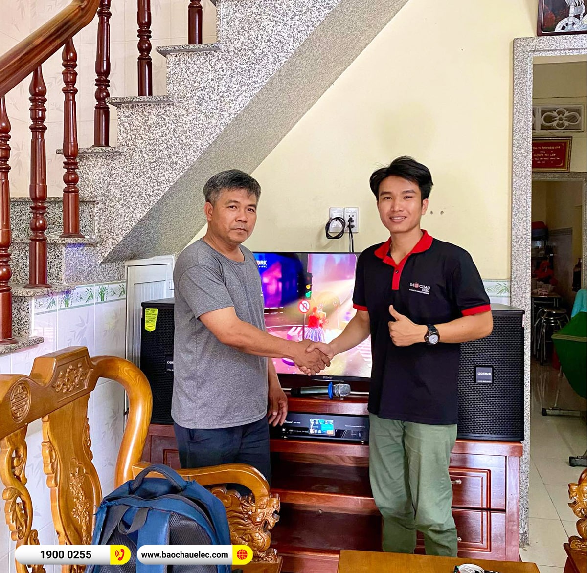 Lắp đặt d&agrave;n karaoke Domus hơn 19tr cho anh T&uacute;y tại Đồng Nai (Dmous DP6100 Max, BKSound DKA 6500)