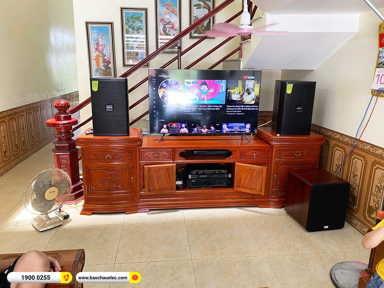 Lắp đặt d&agrave;n karaoke Domus hơn 40tr cho chị Oanh tại Bắc Ninh