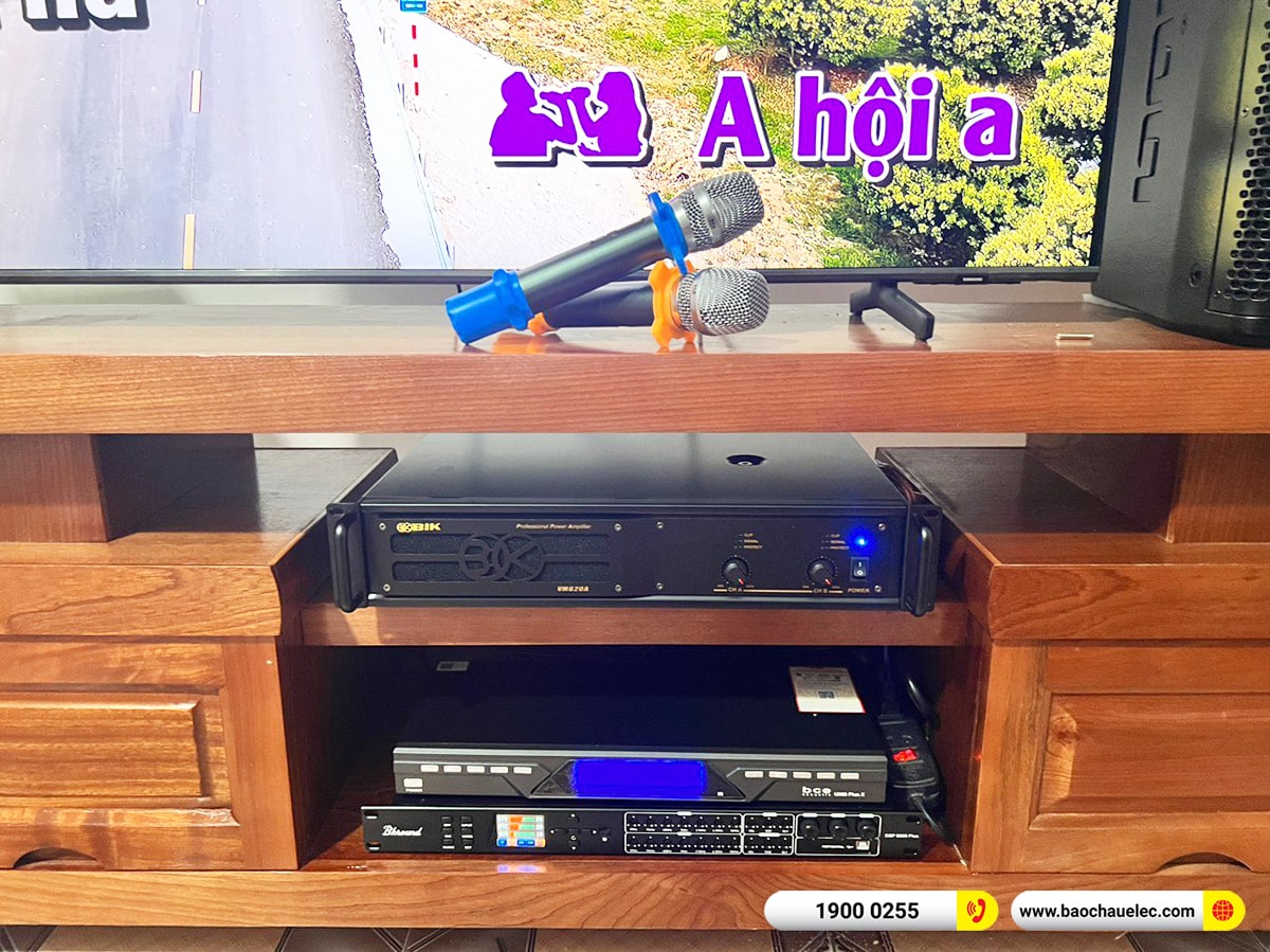 Lắp đặt d&agrave;n karaoke Domus hơn 33tr cho chị Thu tại Bắc Ninh (DP6120 Max, VM620A, DSP-9000 Plus, SW715, U900 Plus X) 