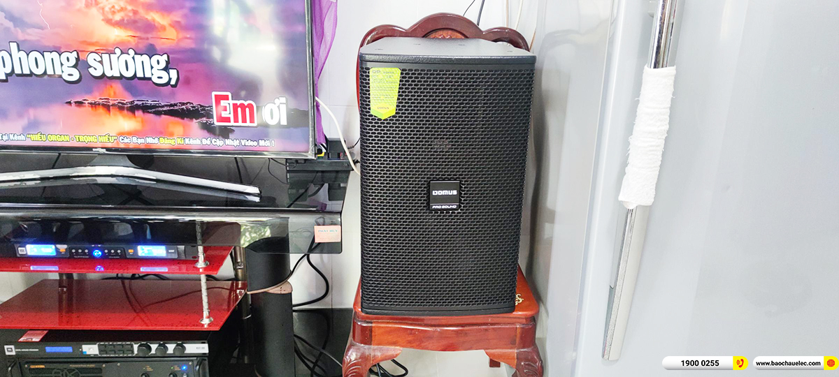 Lắp đặt d&agrave;n karaoke Domus hơn 28tr cho ch&uacute; B&igrave;nh ở Long An