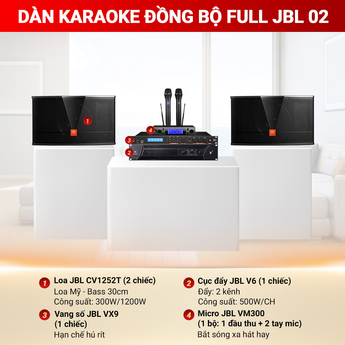 Dàn karaoke đồng bộ full JBL 02
