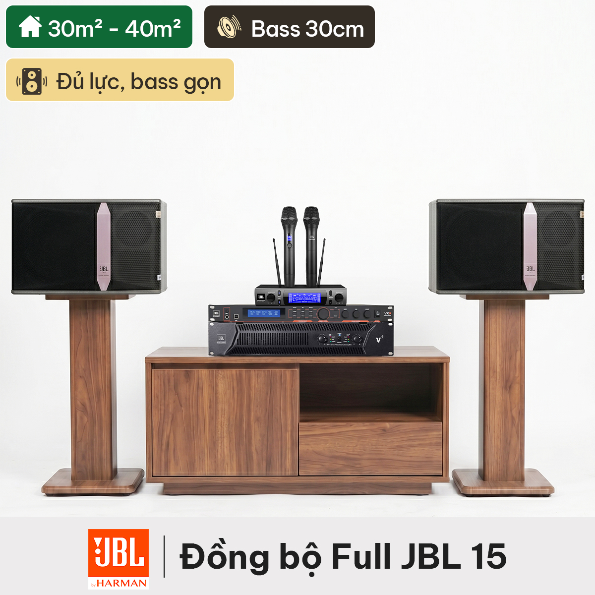 Dàn karaoke đồng bộ full JBL 15