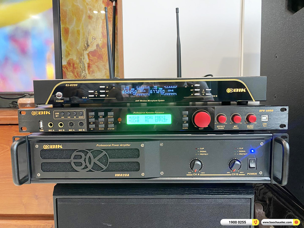Lắp đặt d&agrave;n karaoke BIK gần 40tr cho anh Đạt tại H&agrave; Nội 